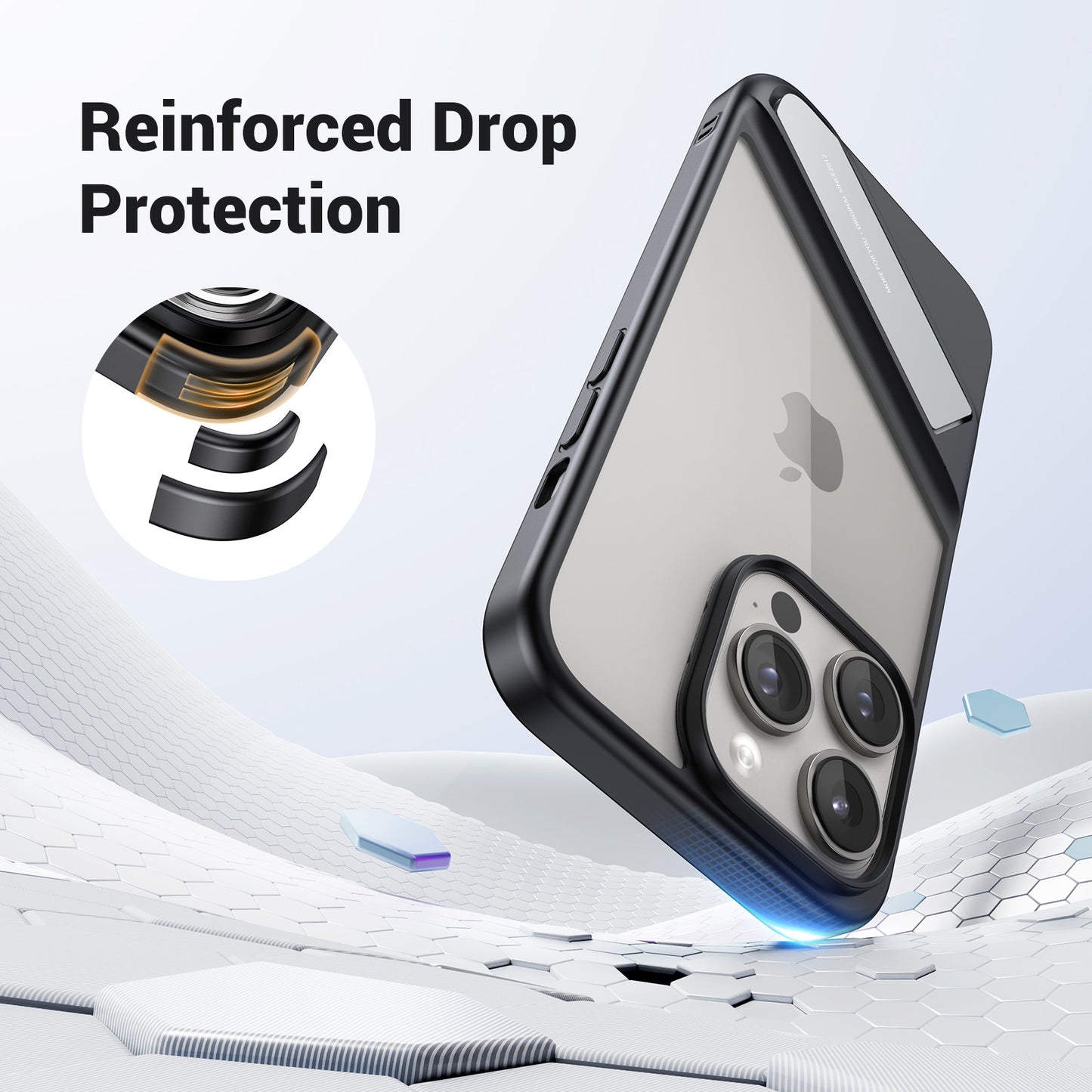 UGREEN Kickstand Protective Case for iPhone 15/ 15 Plus/ 15 Pro/ 15 Pro Max - PH