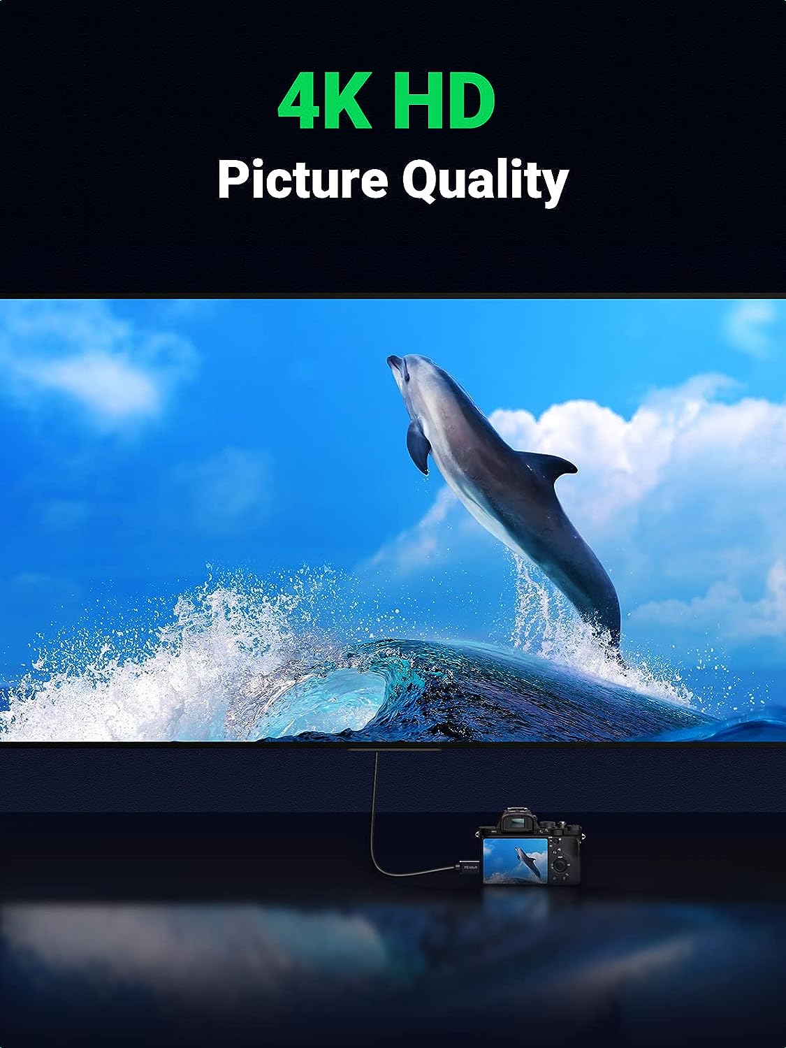 UGREEN 4K 3D Mini HDMI to HDMI 1.4 Full Copper for Tablet MP4 Camcorder - PH