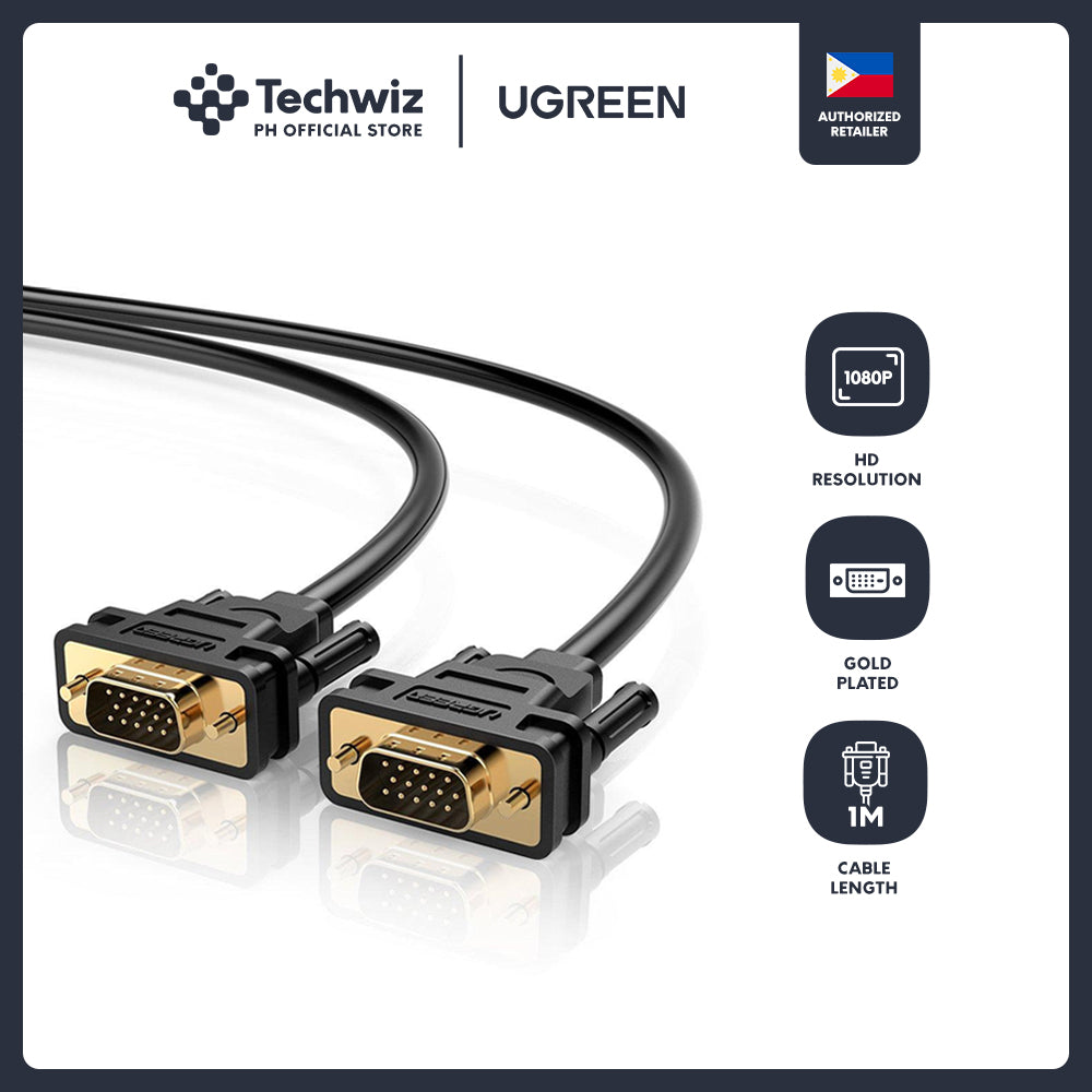 UGREEN 1080P VGA Male to VGA Male Video Cable for HD TV PC