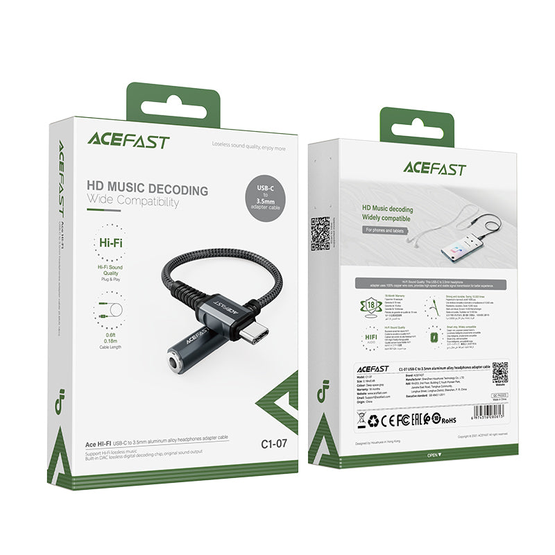 ACEFAST C1-07 Audio Cable USB-C to 3.5mm Female