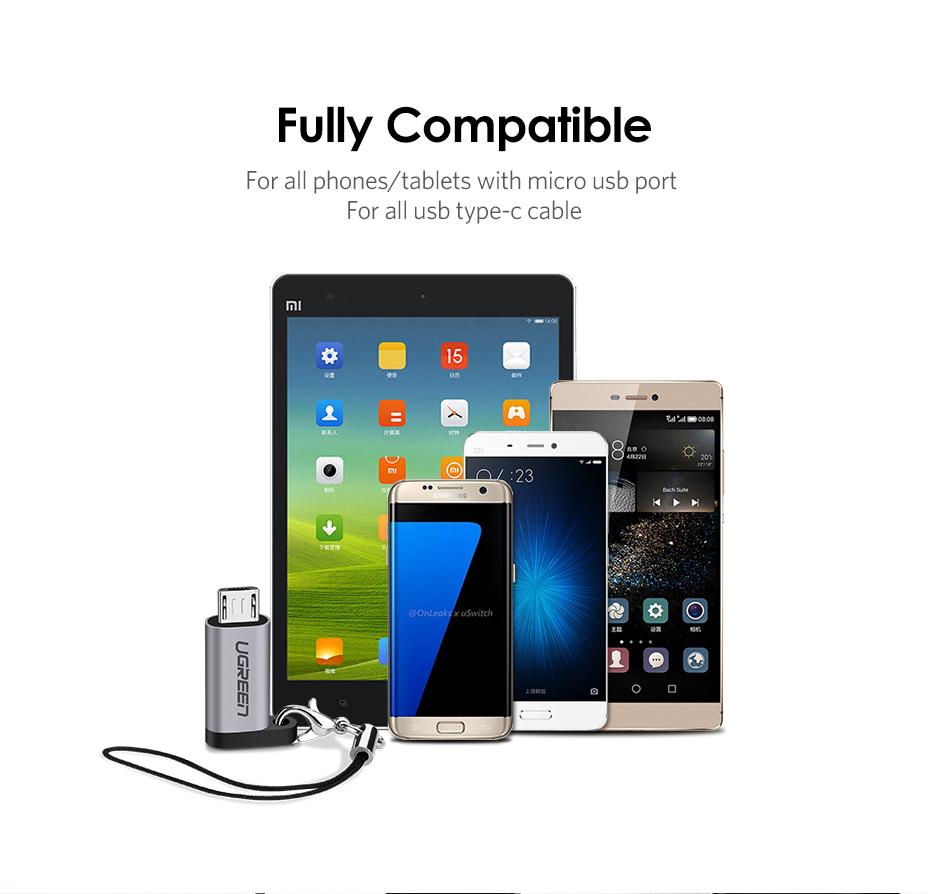 UGREEN Micro USB Male to USB-C Female OTG Adapter