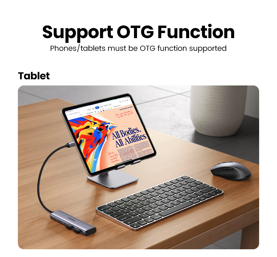 UGREEN 4-in-1 USB C Hub (2 USB-C + 2 USB-A)
