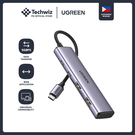 UGREEN 4-in-1 USB C Hub (2 USB-C + 2 USB-A)