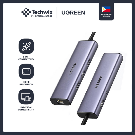 UGREEN USB C to HDMI | 3 USB A3.0 | RJ45 | PD 4k | 30hz 6 in 1 Hub