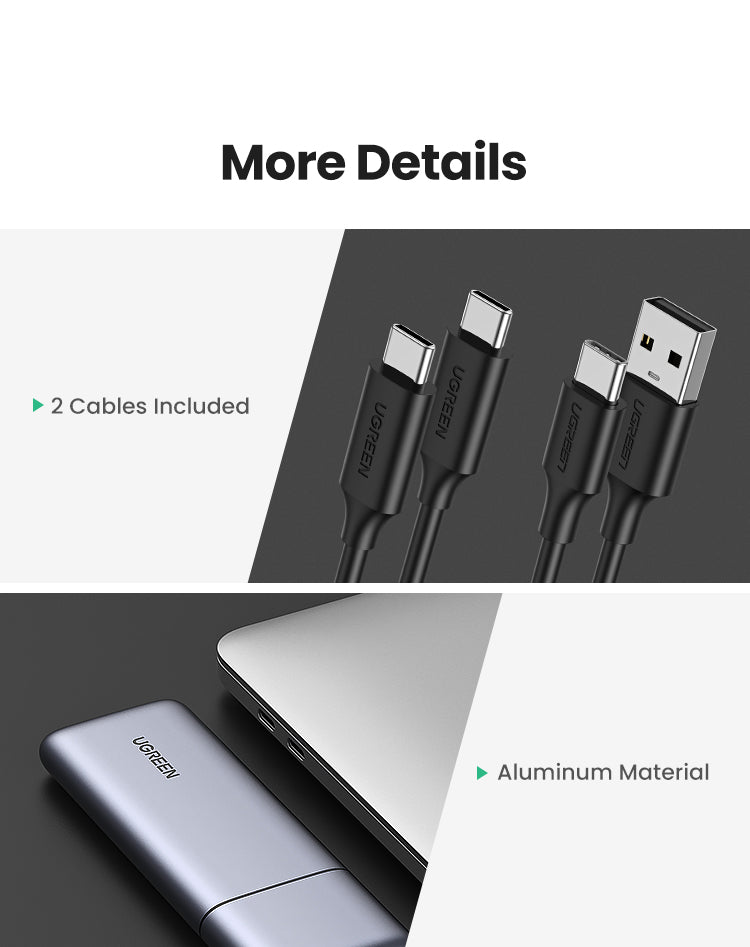 UGREEN M.2 NVMe/SATA to USB C 3.1 SSD Enclosure