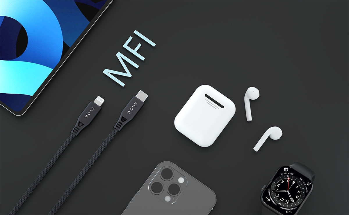 ZLOS MFi USB-C to Lightning Cable Fast Charging Nylon Braided 1M - PH