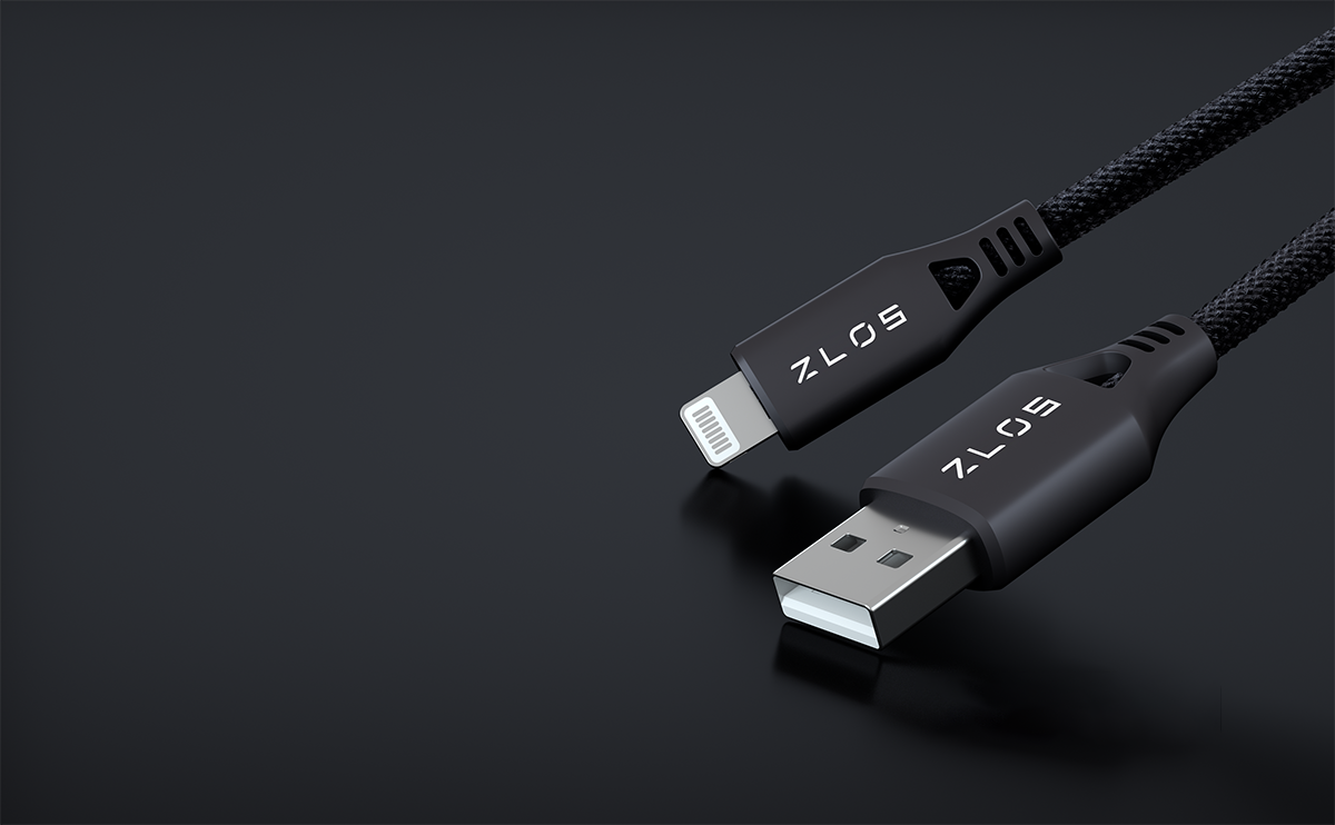 ZLOS MFi USB-A to Lightning Cable 2.4A QC Fast Charging Nylon Braided 1M - PH