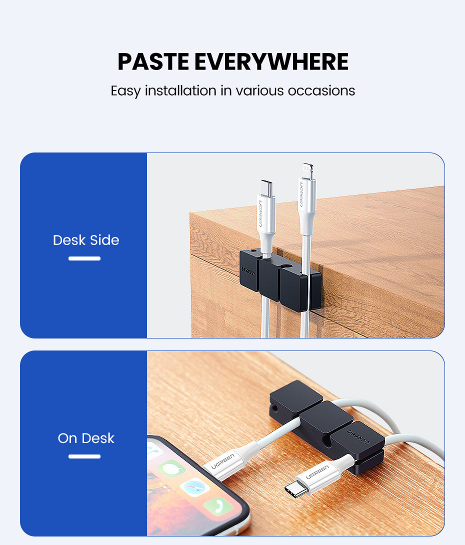 UGREEN 3+1 Silicone Cable Holder Clips