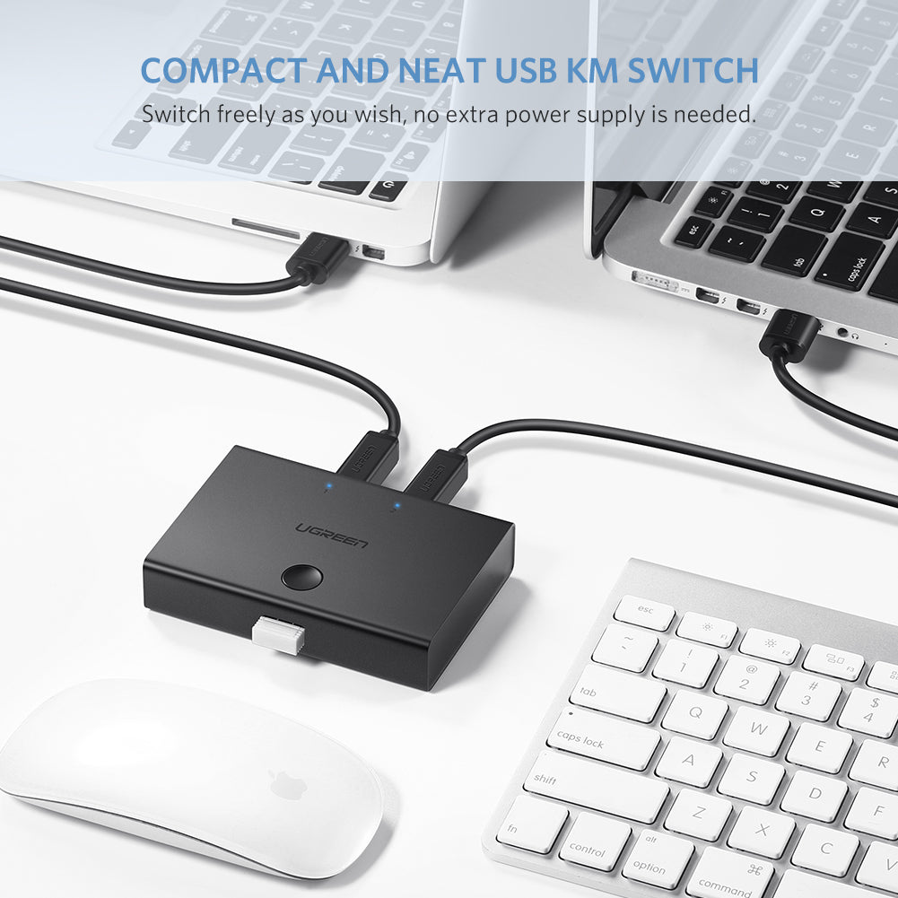 UGREEN USB 2.0 Sharing Switch 2x1 (Black) - PH