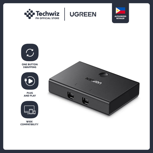 UGREEN USB 2.0 Sharing Switch 2x1 (Black) - PH