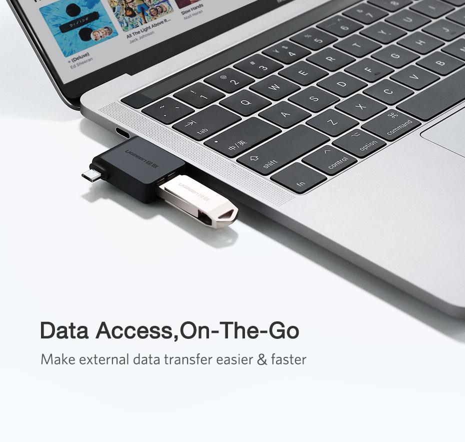 UGREEN USB 3.0 to USB-C + Micro-USB Adapter for Samsung Smartphone Android Syncing