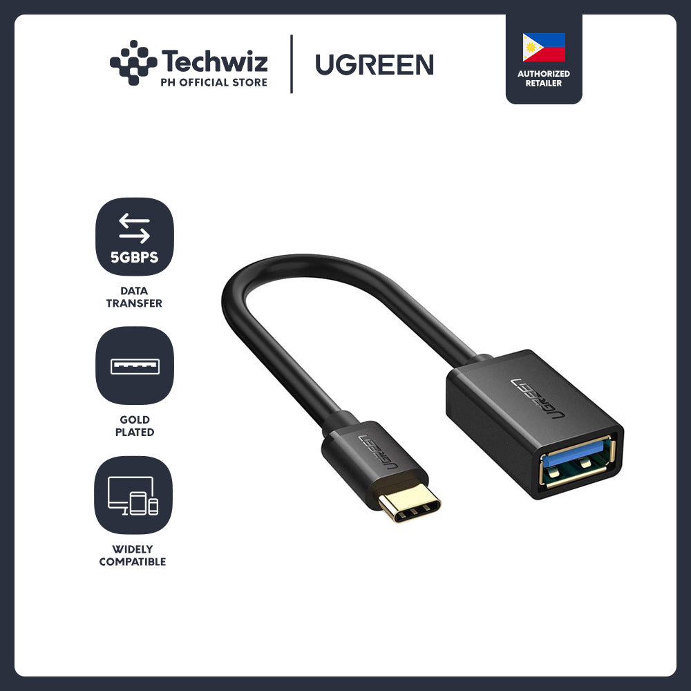 UGREEN USB-C Male to USB 3.0 Female OTG Cable for Mouse, Keyboard, Flash Drive, Gamepad