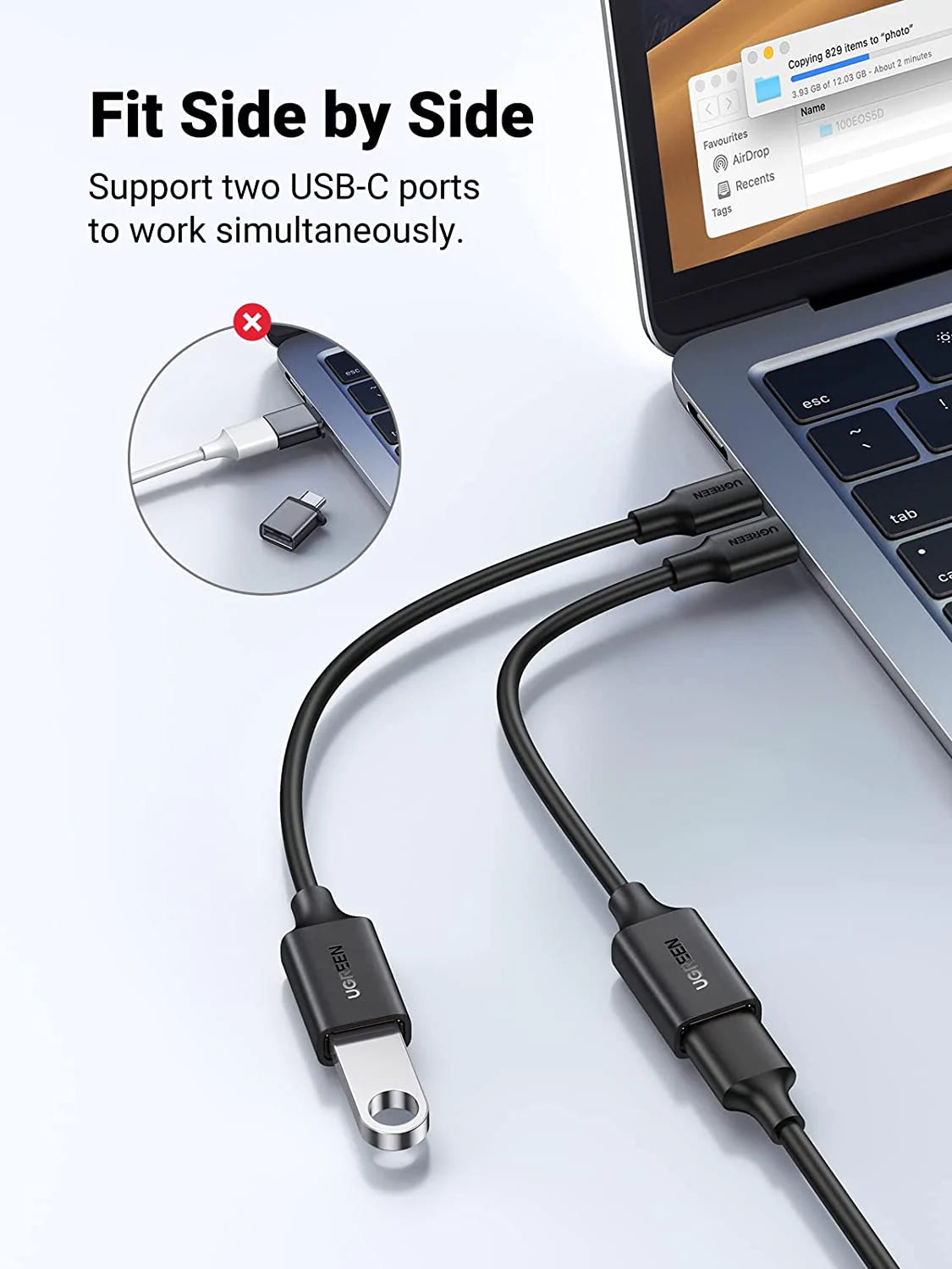 UGREEN USB-C Male to USB 3.0 Female OTG Cable for Mouse, Keyboard, Flash Drive, Gamepad