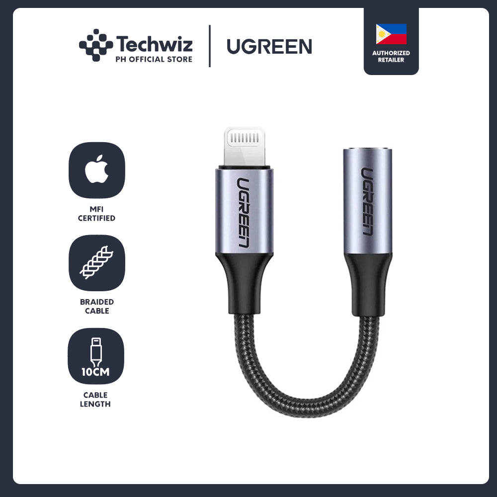 UGREEN MFi Lightning Adapter to 3.5mm Female Headphone Audio Jack