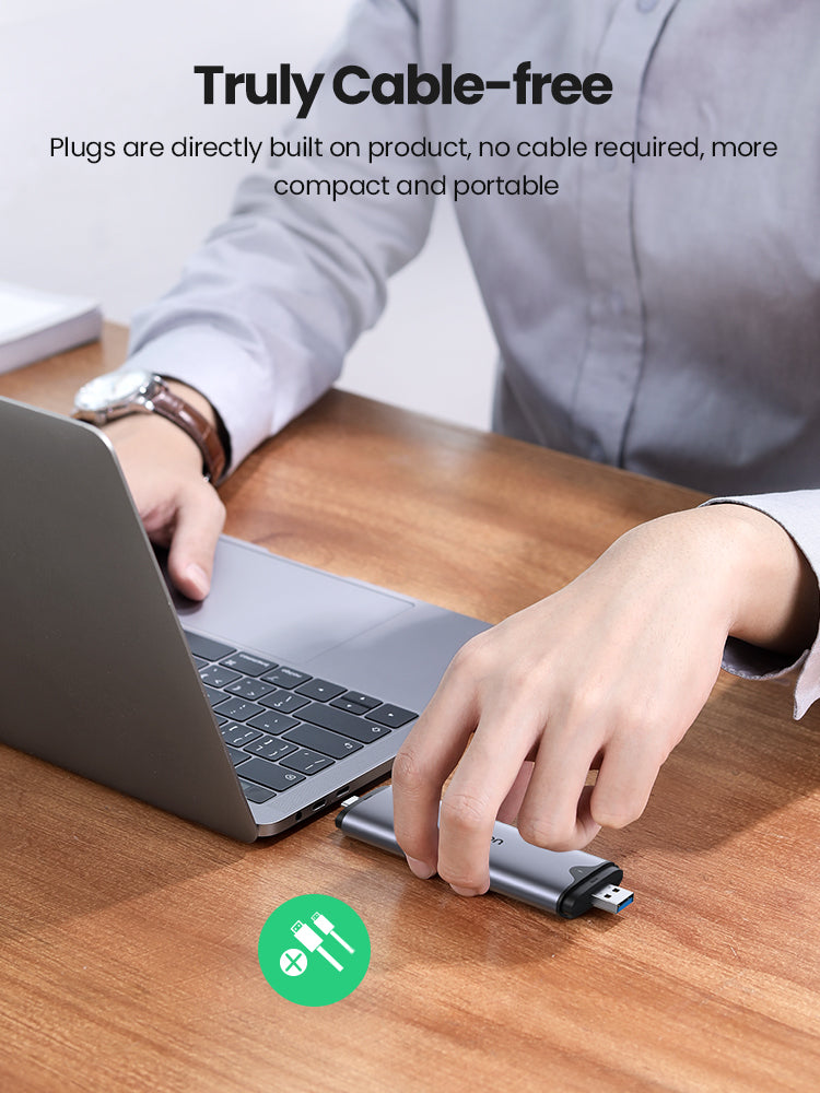 UGREEN USB-C + USB-A M.2 M-Key SSD Enclosure 10G