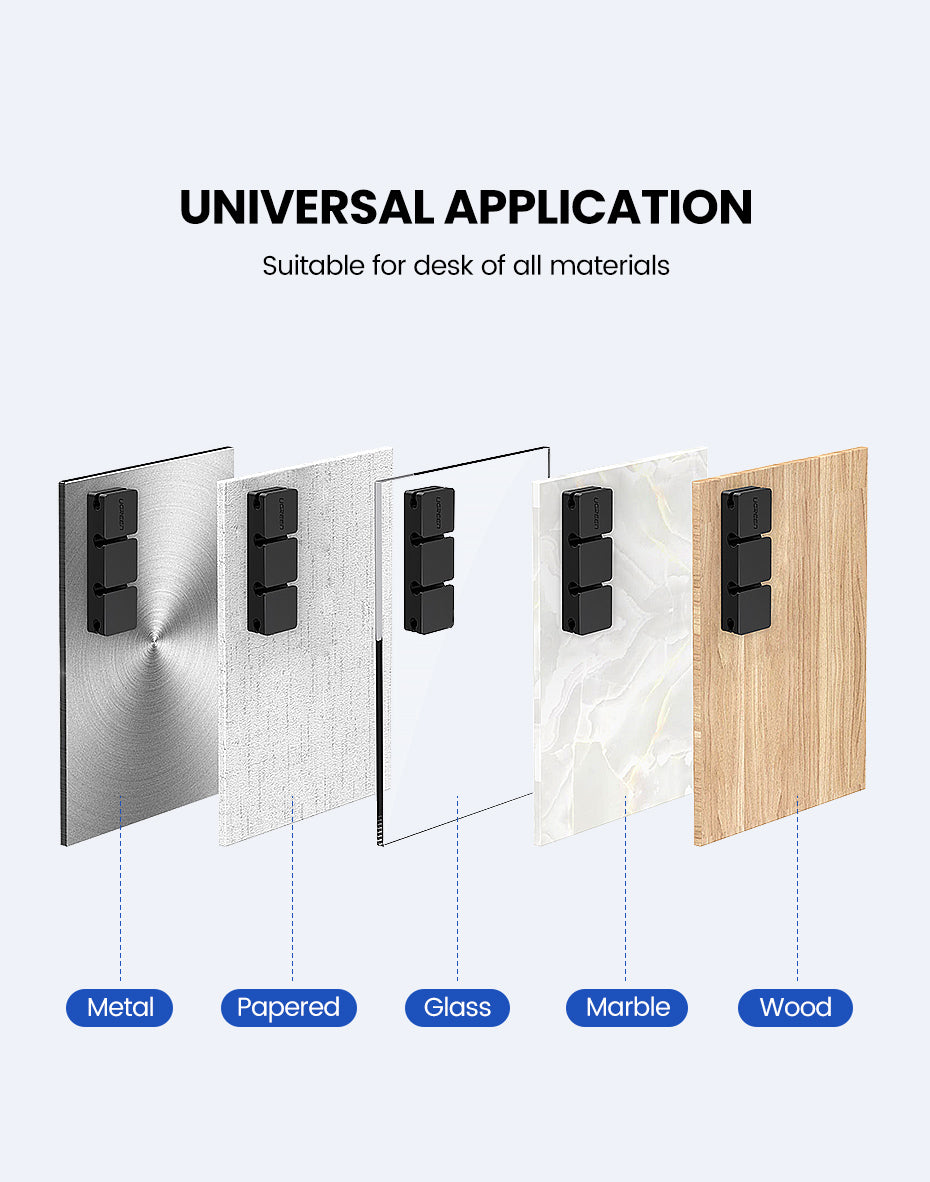 UGREEN 3+1 Silicone Cable Holder Clips