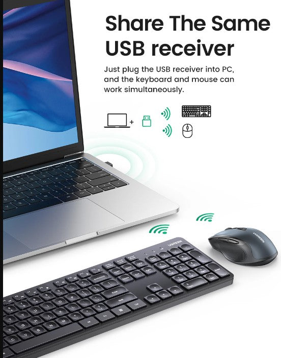 UGREEN Wireless Keyboard and Mouse Combo US
