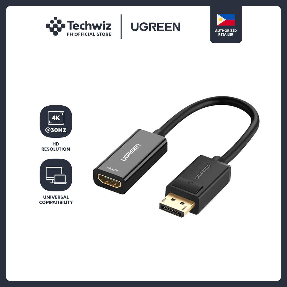 UGREEN 4K 1080P DisplayPort Male to HDMI Female Converter for Laptop Projector PC