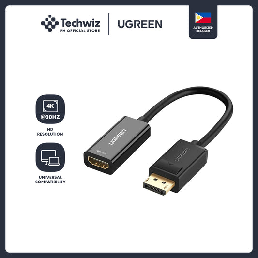 UGREEN 4K 1080P DisplayPort Male to HDMI Female Converter for Laptop Projector PC