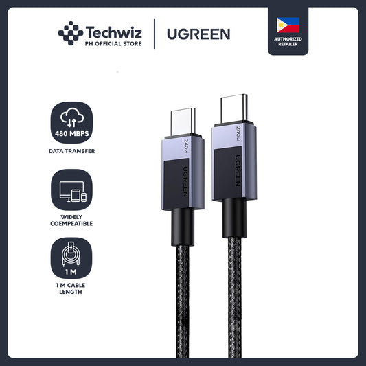 UGREEN USB-C to USB-C PD Fast Charging Cable Space Gray 1M-PH
