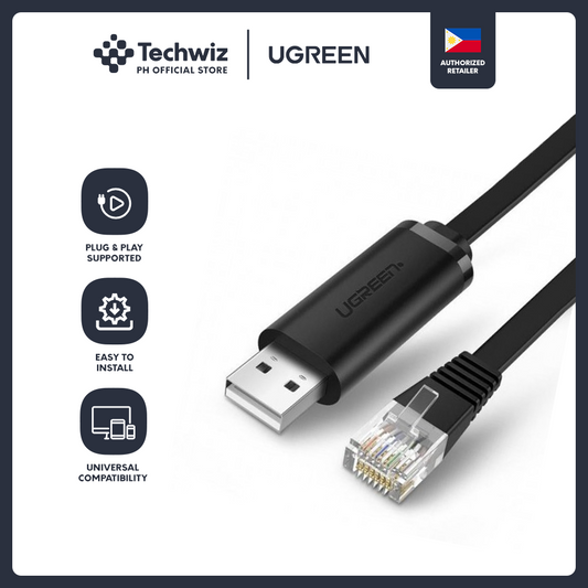 UGREEN USB Console Cable USB 2.0 to RJ45 with RS232 FTDI Chip Console Cable, Plug and Play