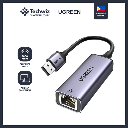 UGREEN USB to RJ45 Ethernet Adapter Aluminum Case (Space Gray) - PH