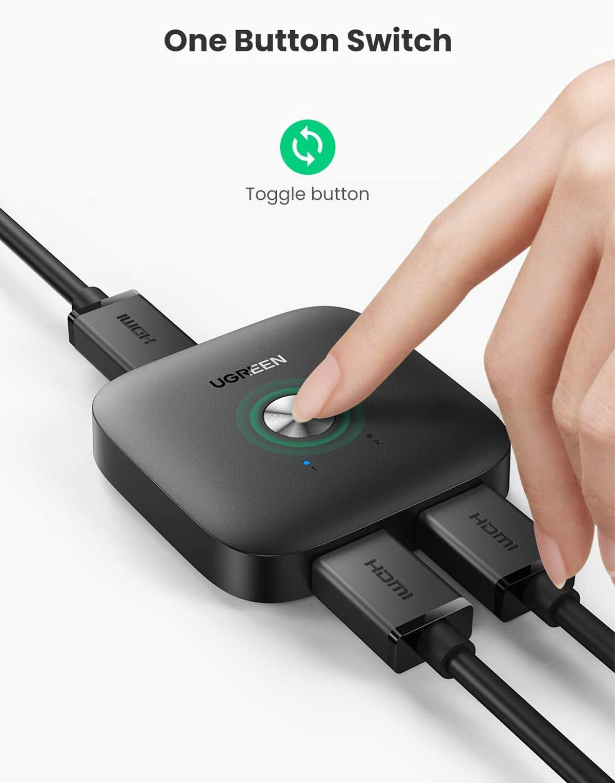 UGREEN HDMI Switcher 2 In 1 Out 4Kx2K@60HZ
