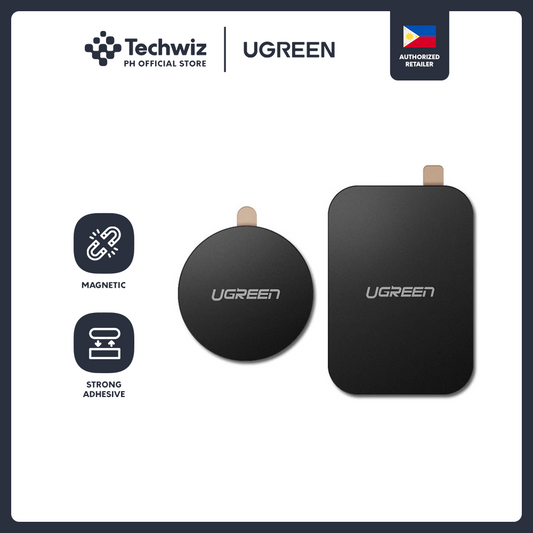 UGREEN Metal Plate for Magnetic Phone Stand 2 Pack Rectangular + Rounded