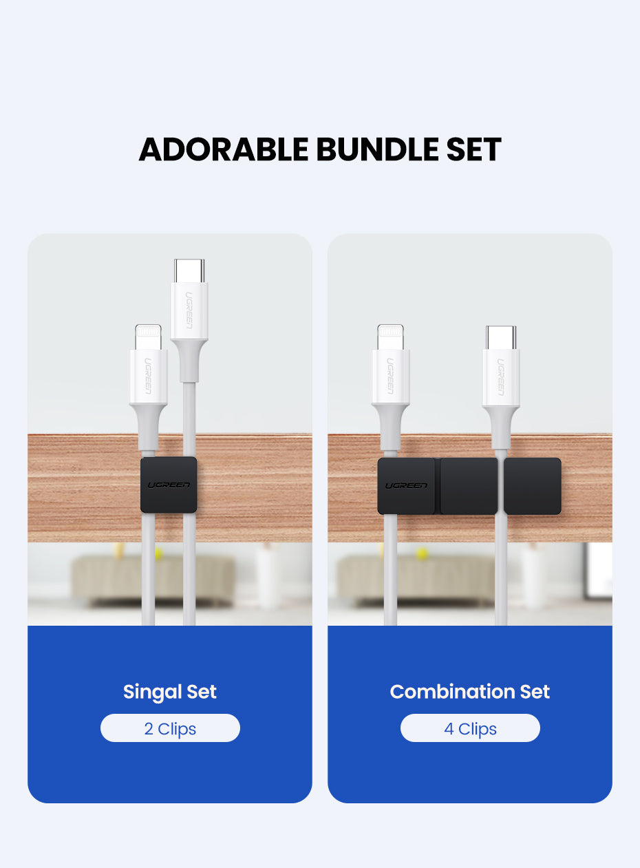 UGREEN 3+1 Silicone Cable Holder Clips