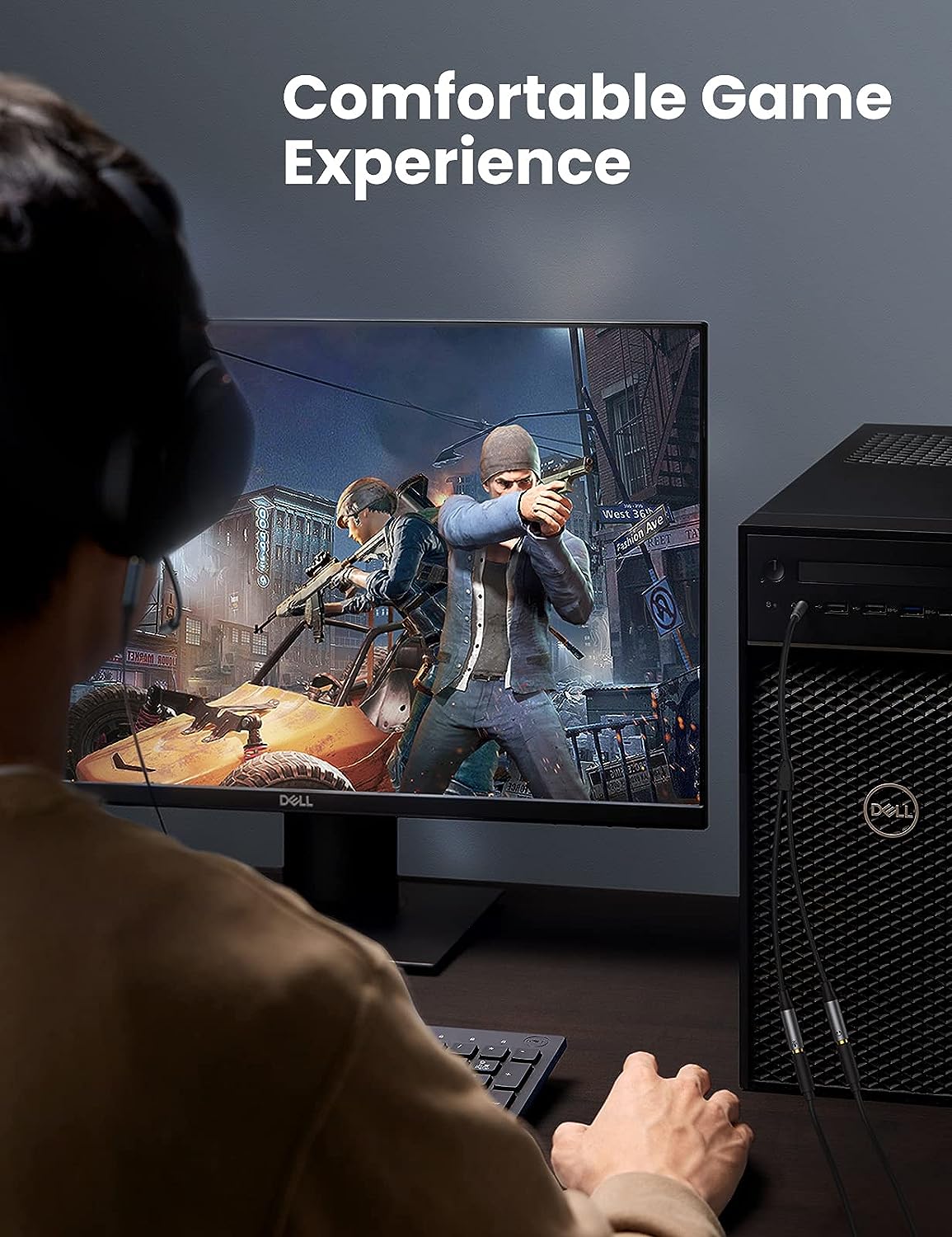 UGREEN 3.5mm Mic and Audio Female Y Splitter to 3.5mm Male Audio Adapter