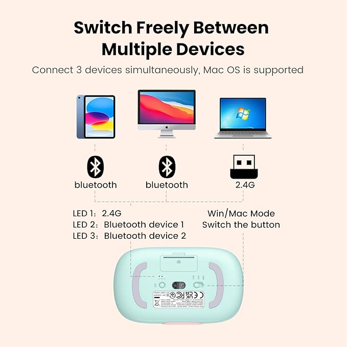 UGREEN Rechargeable Dual Mode Wireless Mouse 4000 DPI - PH