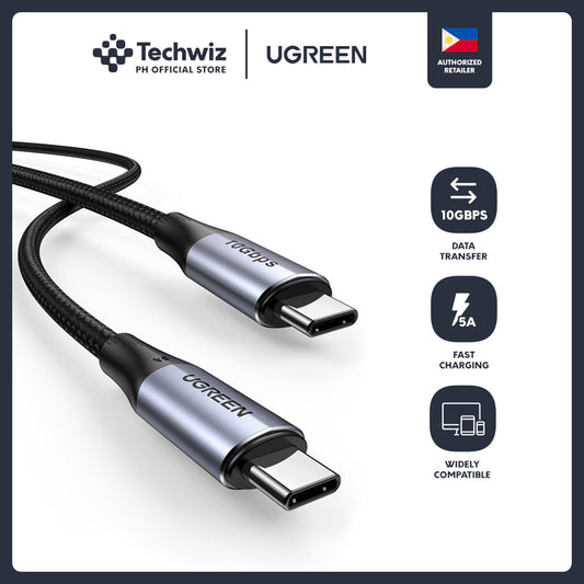 UGREEN USB-C to USB-C Cable, 240W Power Delivery USB C 3.1 Gen 2 10Gbps 4K Video Compatible
