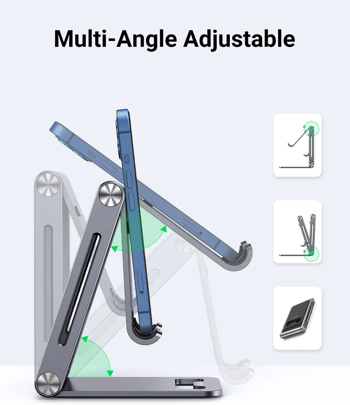 UGREEN Adjustable Aluminum Phone Holder with Roller