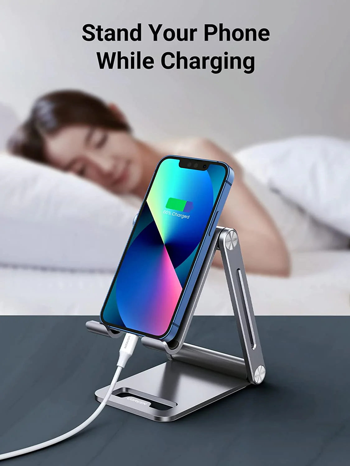 UGREEN Adjustable Aluminum Phone Holder with Roller