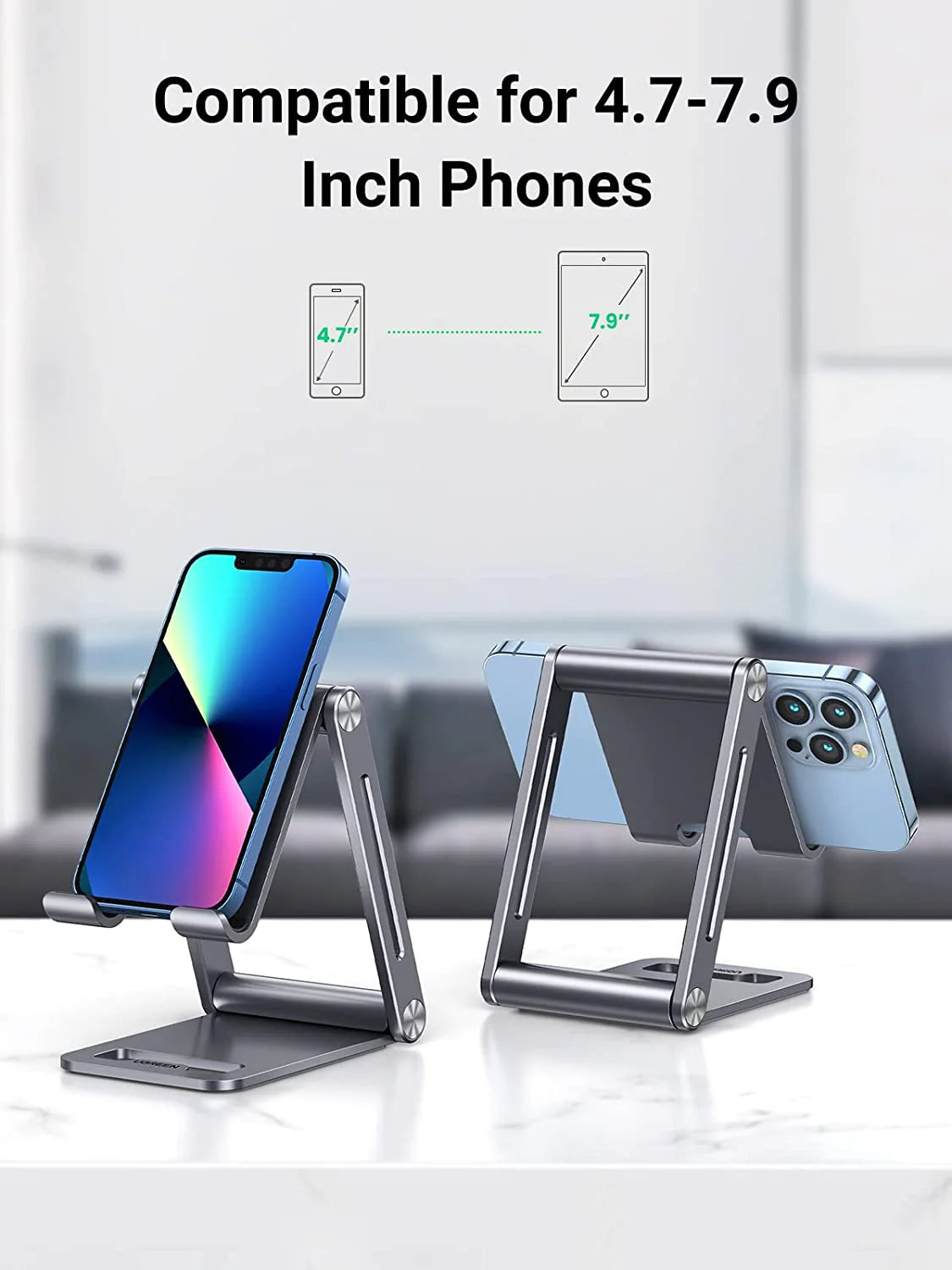 UGREEN Adjustable Aluminum Phone Holder with Roller