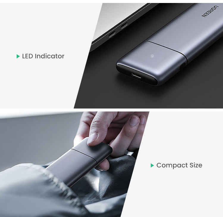 UGREEN M.2 NVMe/SATA to USB C 3.1 SSD Enclosure