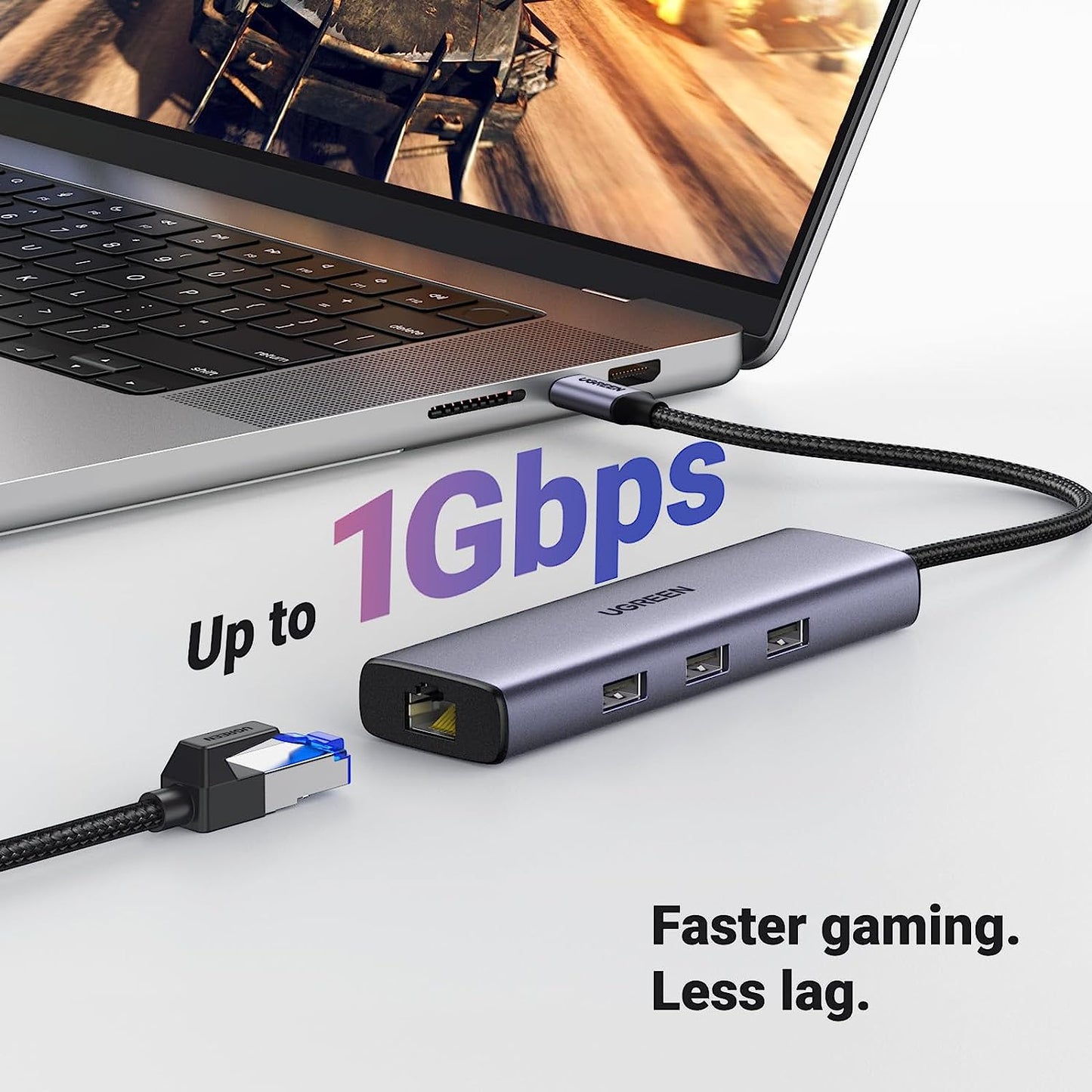UGREEN USB C to HDMI | 3 USB A3.0 | RJ45 | PD 4k | 30hz 6 in 1 Hub