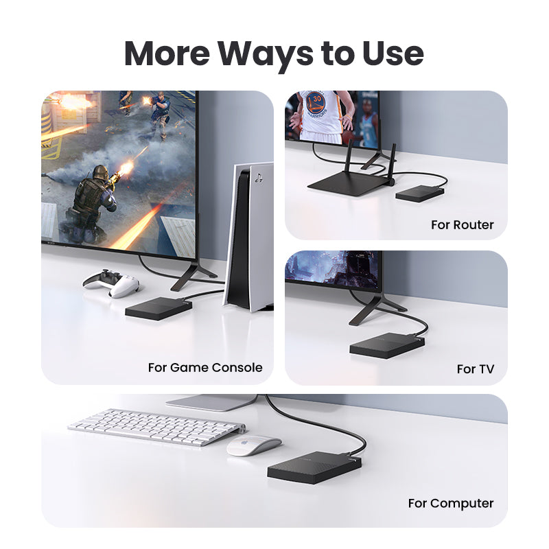 UGREEN 2.5 Inch Hard Drive Enclosure with Cable 5G