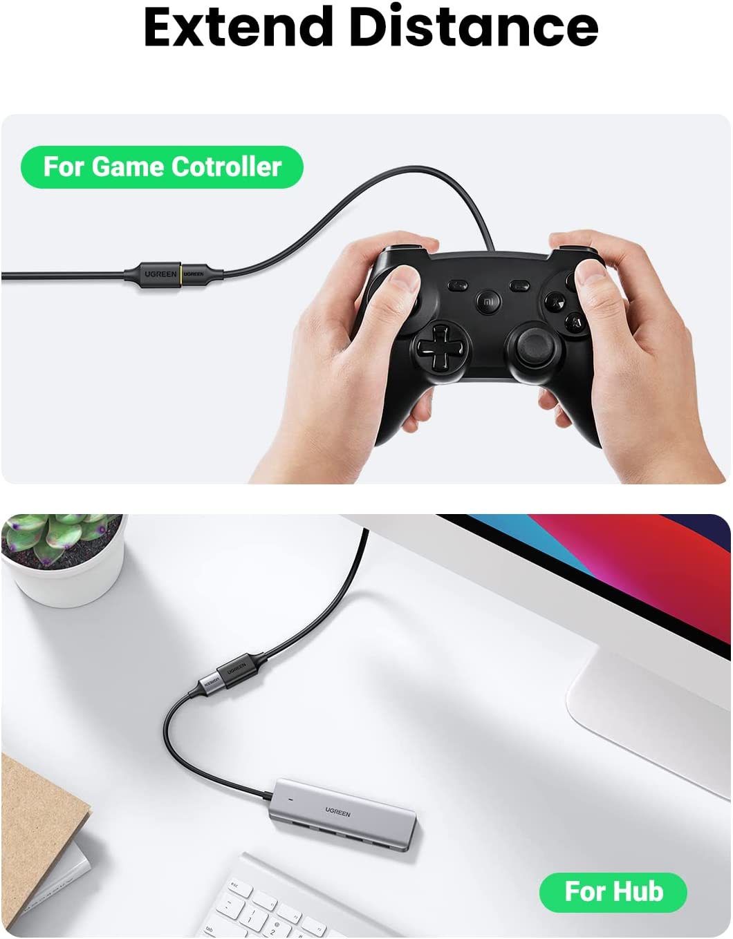 UGREEN USB 3.0 Extension Cable (A Male to A Female) for USB Hub, Printer, Card Reader, Bluetooth Adapter, Flash Drive, Oculus Rift Headset, Scanner, Hard Drive, Mouse, Keyboard