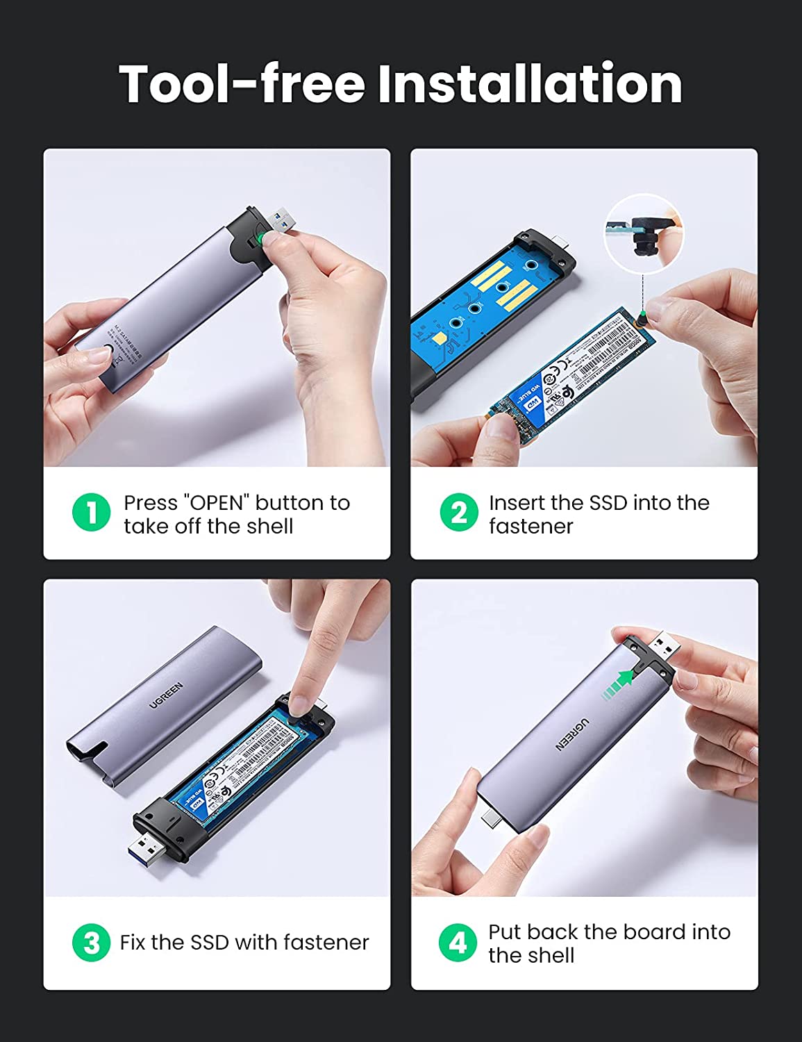 UGREEN USB M.2 (B-Key) SSD Enclosure