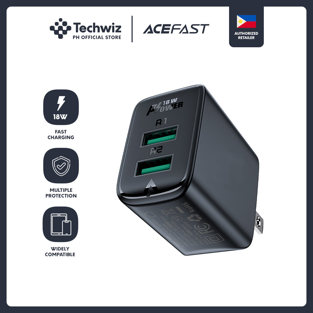 ACEFAST Fast Charge Wall Charger A35 QC18W (2xUSB-A) US