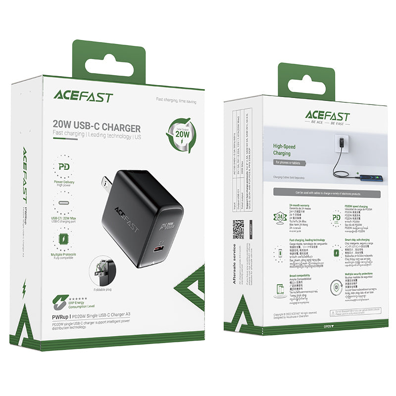 ACEFAST A3 PD20W Single USB-C Charger
