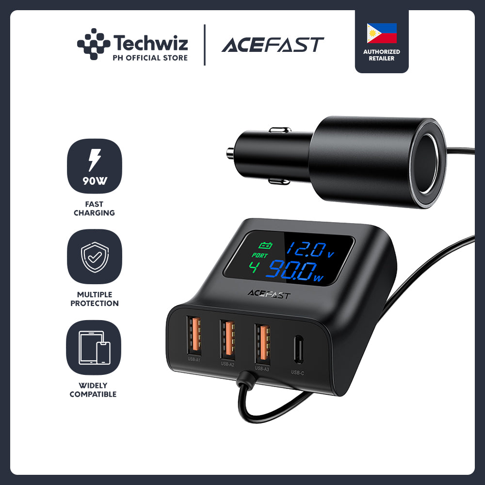 ACEFAST B8 Digital Display Car Hub Charger