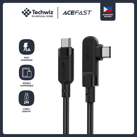 ACEFAST C5-03 USB-C to USB-C 100W Right Angled Aluminum Alloy Charging Data Cable