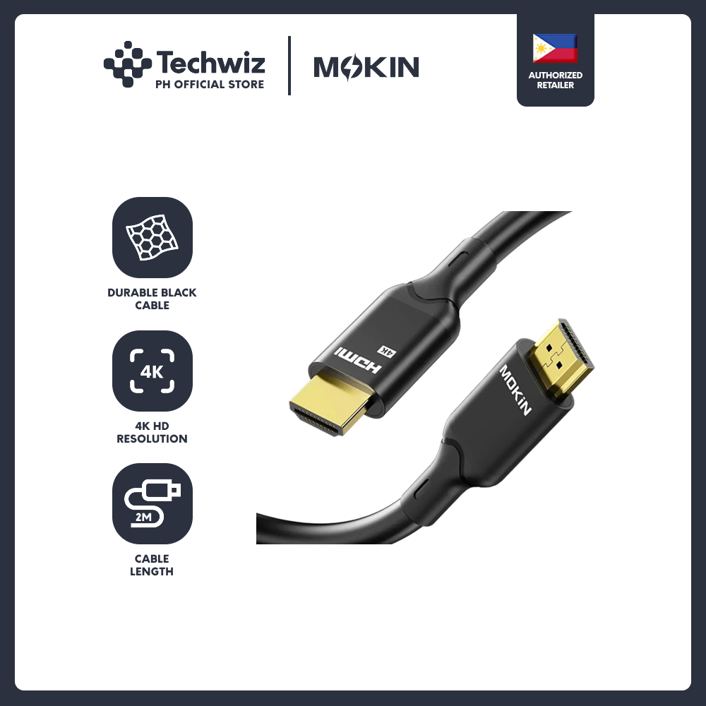MOKiN 4K HDMI Male to Male Braided Cable Copper Connector 1.2M/2M/3M - PH