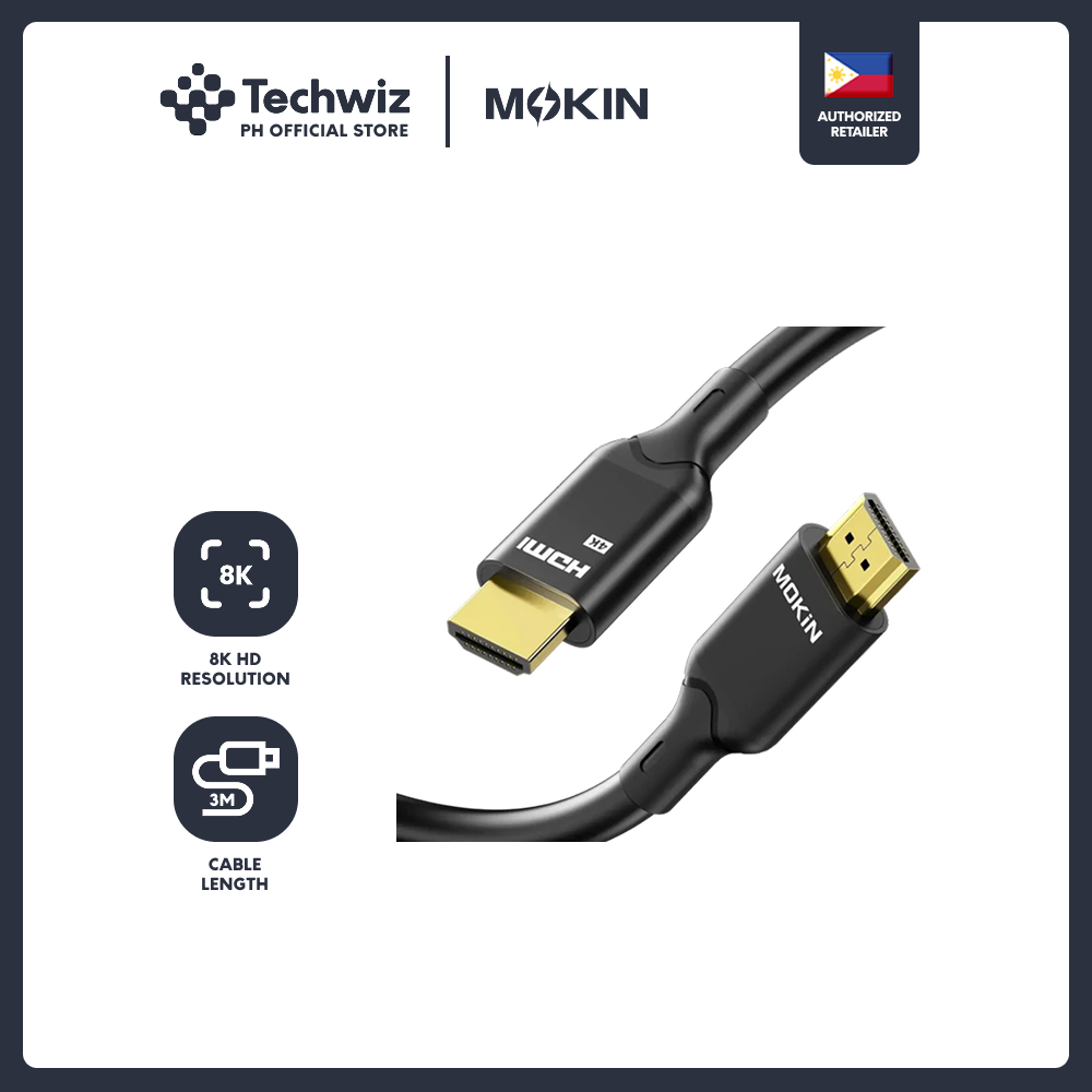 MOKiN 8K HDMI Male to Male TPE Jacket Cable 1.2M/2M/3M - PH