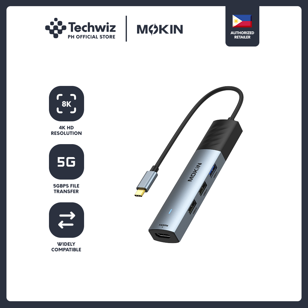 MOKiN 5 IN 1 USB C Multiport Adapter 8K HDMI - PH