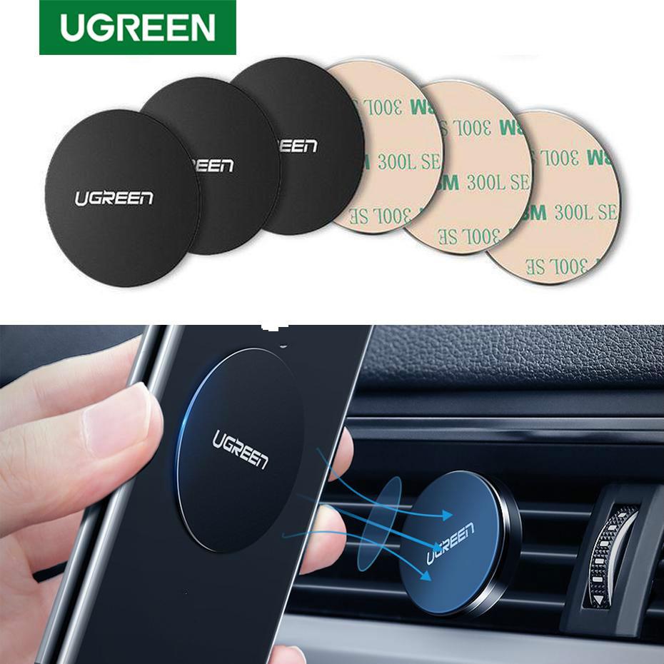UGREEN Metal Plate for Magnetic Phone Stand 2 Pack Rectangular + Rounded