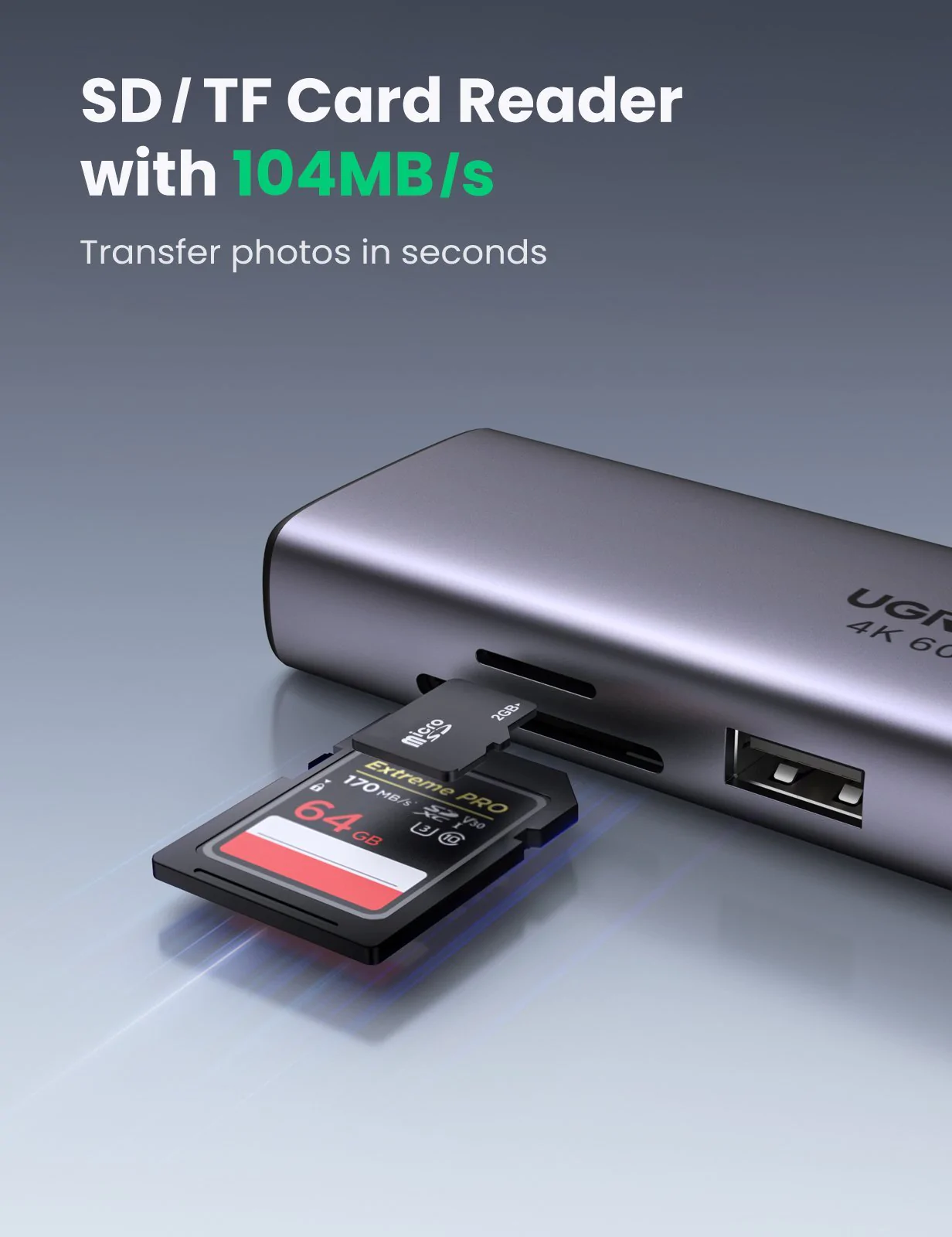 UGREEN USB-C Multifunction USB to HDMI Multiport Adapter with Ethernet Interface 7-in-1 USB Hub for Laptop