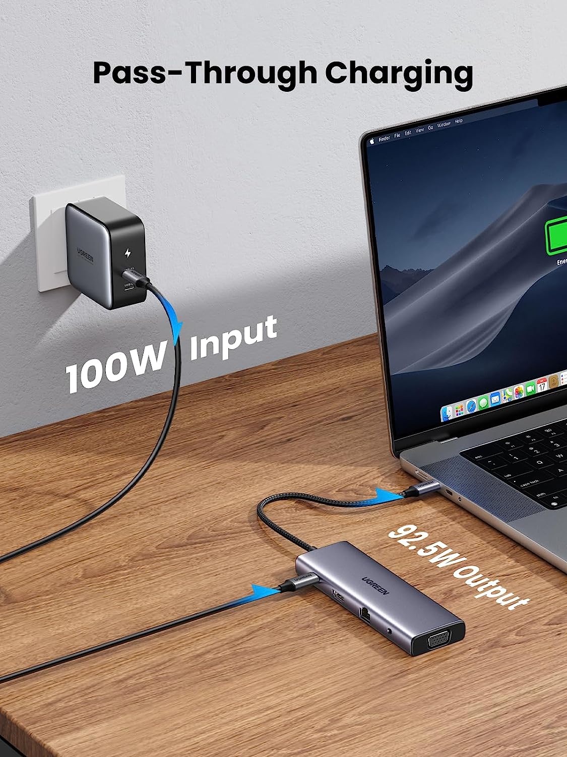 UGREEN USB C to HDMI 4k 30hz | VGA | 3x USB 3.0 | RJ45 | SD/TF | PD | 3.5mm 10 in 1 Hub